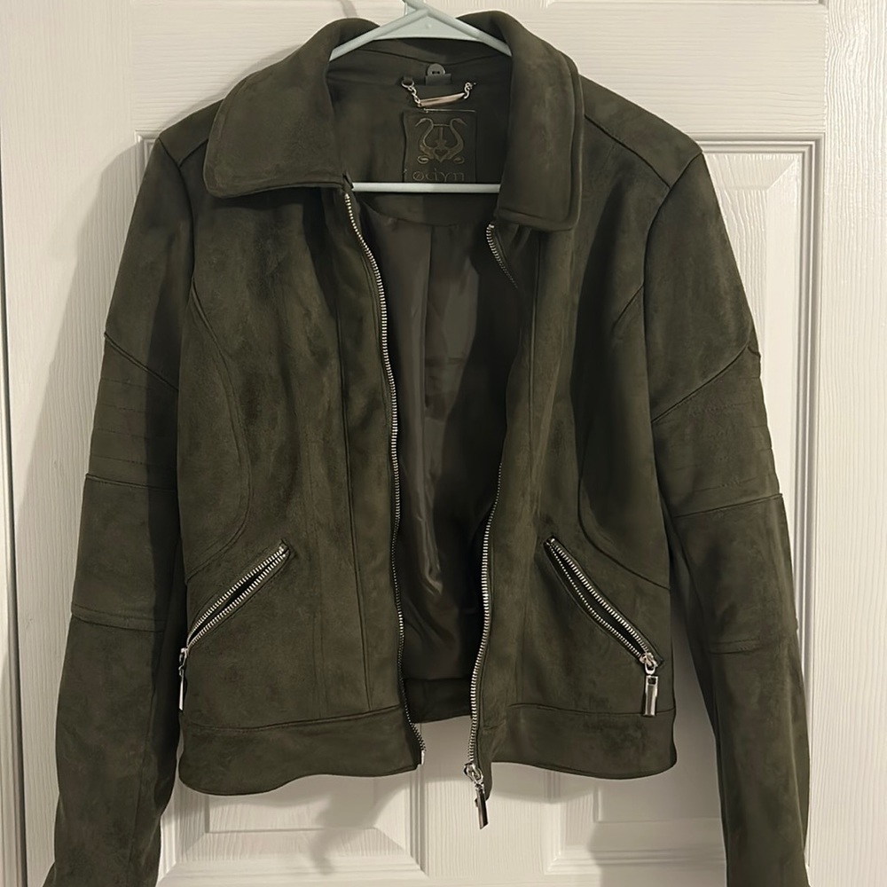 Green suede jacket